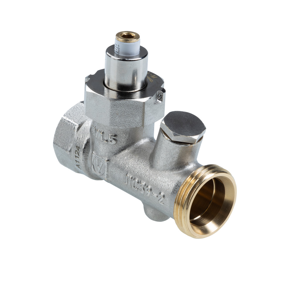 Клапан запорно-регулирующий с выходом под датчик температуры  VT.062.NE