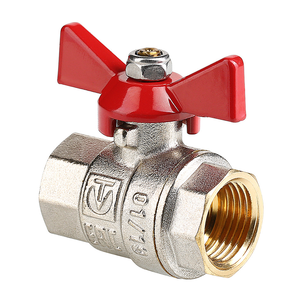 Кран шаровой VALTEC BASE с ручкой-бабочкой и внутренней резьбой VT.217.N