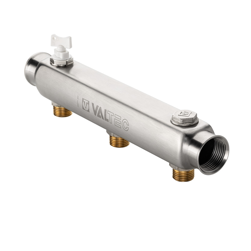 Коллектор из нержавеющей стали с межосевым расстоянием выходов 100 мм VTc.510.SS