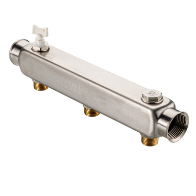 Коллектор из нержавеющей стали с межосевым расстоянием выходов 100 мм VTc.510.SQ