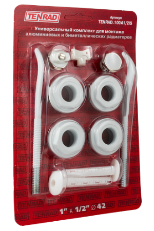 Комплект для монтажа радиаторов с двумя кронштейнами, 1/2